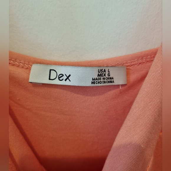 Dex coral dress with front slit size L - Picture 4 of 7